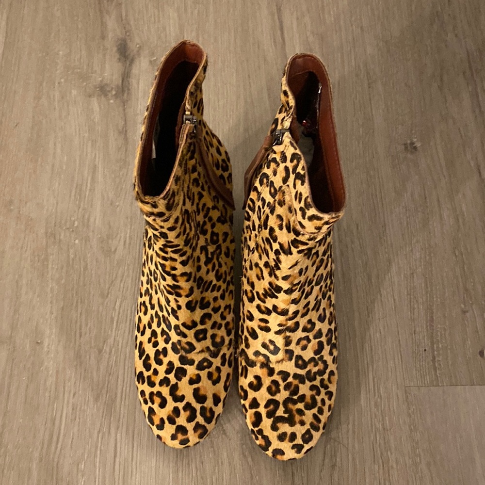 TOMS leopard heeled boots